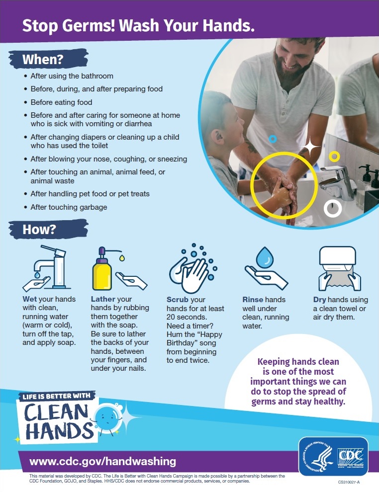 CDC wash your hands fact sheet